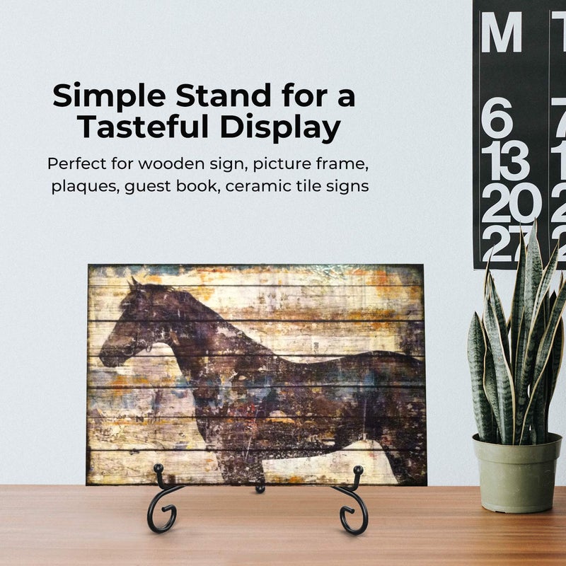 TRLife TR-LIFE Plate Stands for Display - 10 Inch Plate Holder Display Stand + Metal Easel Stand for Picture Frame, Decorative Plates, Book, Photo, Collectibles (2 Pack) - Image 5